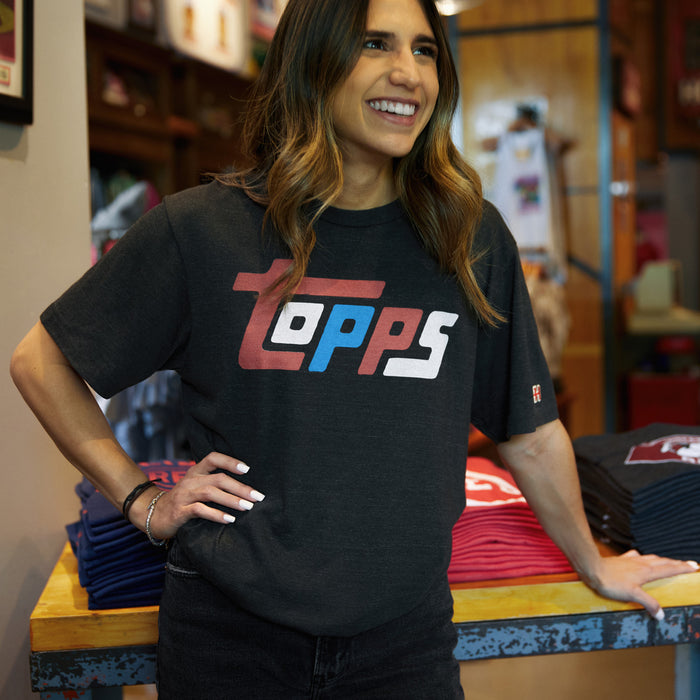 Woman in Topps Tee