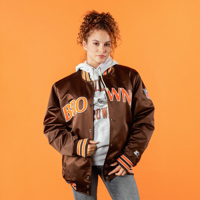 HOMAGE X Starter Browns Arch Heavyweight Satin Jacket