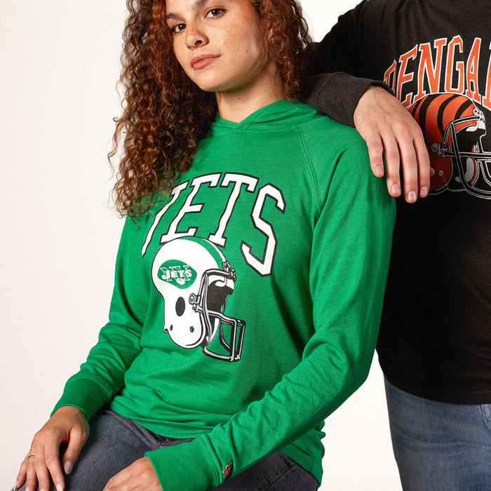 New York Jets Helmet Retro Lightweight Hoodie