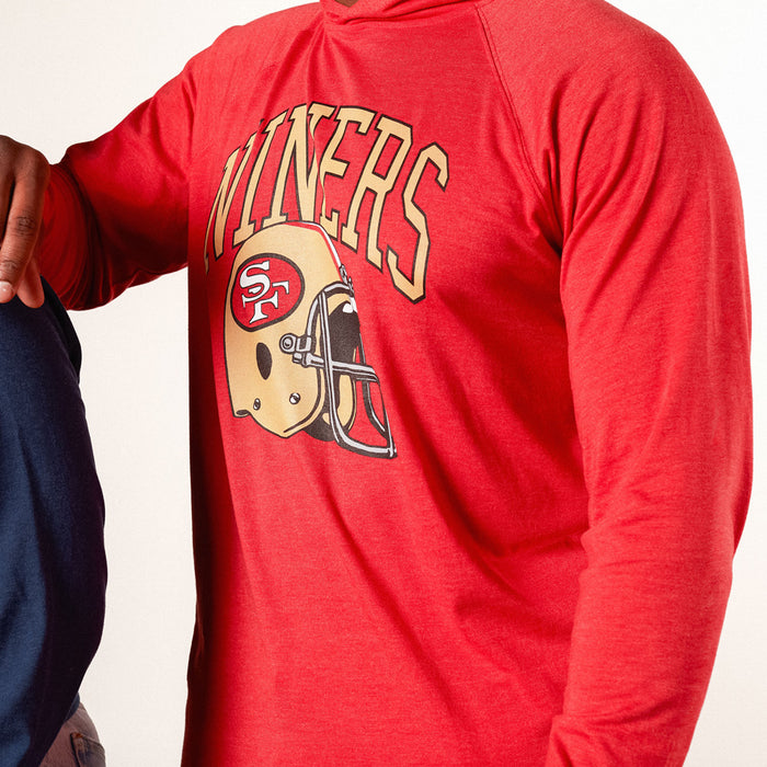 San Francisco 49ers Helmet Retro Lightweight Hoodie