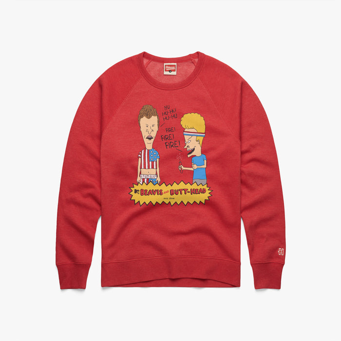 Beavis And Butt-Head Fireworks Crewneck