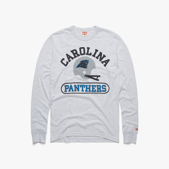 Carolina Panthers Throwback Helmet Long Sleeve Tee