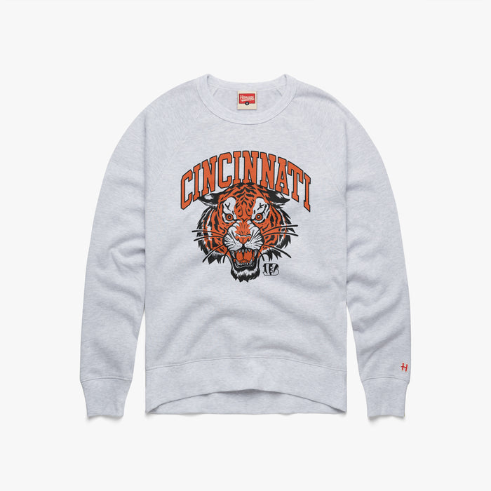 Cincinnati Bengals Tiger Head Crewneck