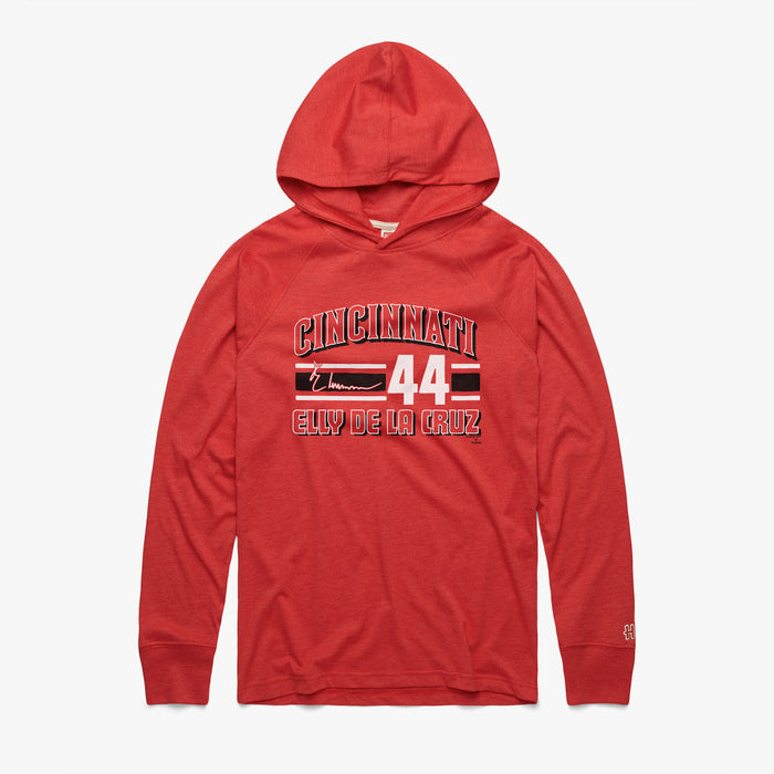 Cincinnati Reds Elly De La Cruz Signature Jersey Lightweight Hoodie