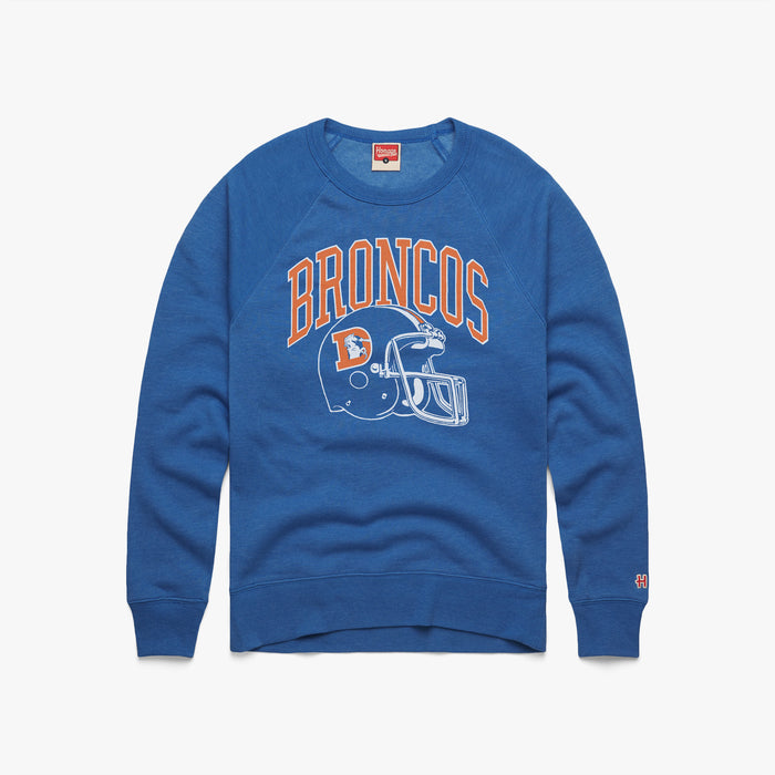 Denver Broncos Helmet Retro Crewneck