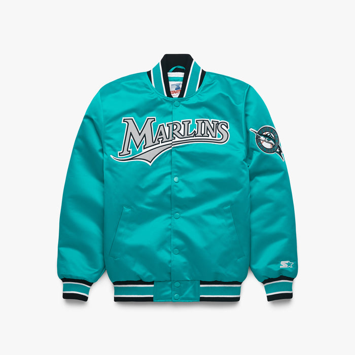 HOMAGE X Starter Marlins Heavyweight Satin Jacket