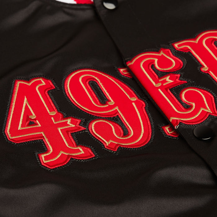 HOMAGE x Starter 49ers Blackout Heavyweight Satin Jacket