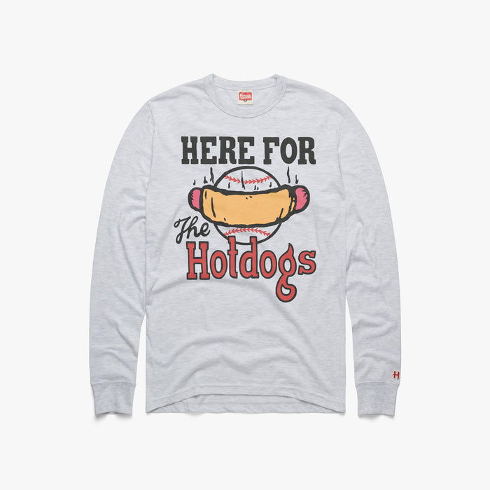 Here For The Hotdogs Long Sleeve Tee