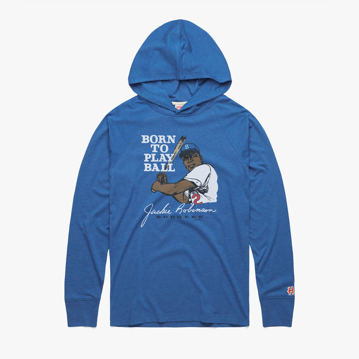 Jackie Robinson Born To Play Ball Lightweight Hoodie