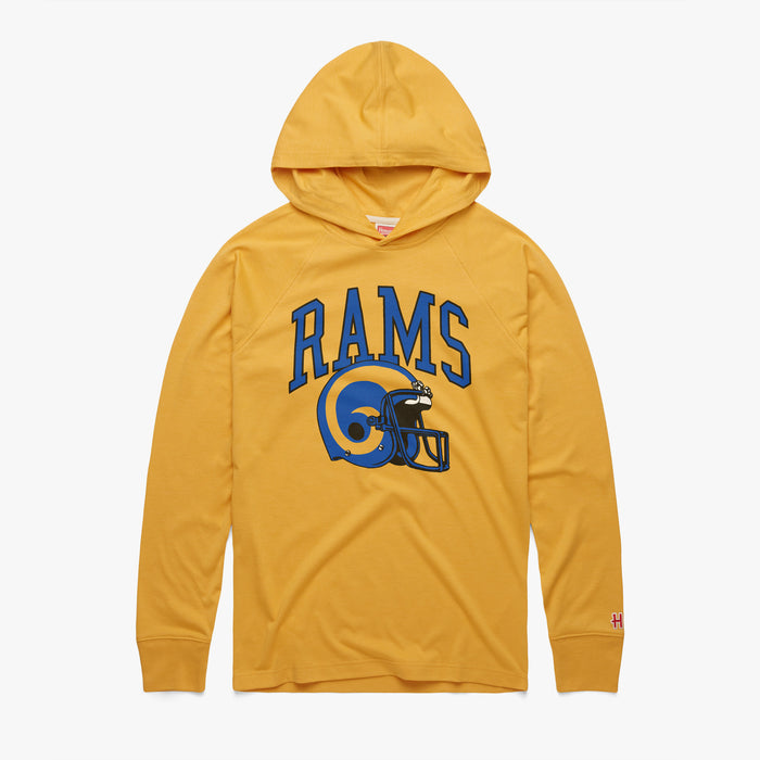 Los Angeles Rams Helmet Retro Lightweight Hoodie