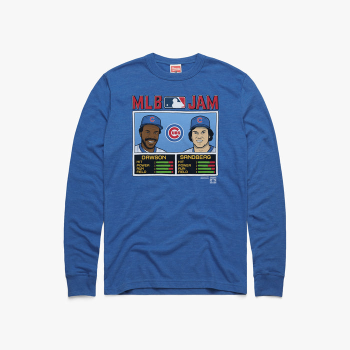 MLB Jam Cubs Dawson And Sandberg Long Sleeve Tee