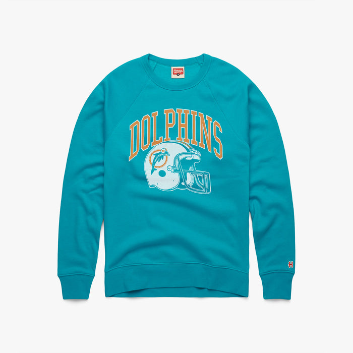 Miami Dolphins Helmet Retro Crewneck