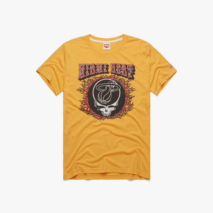 NBA x Grateful Dead x Heat Flaming Skull