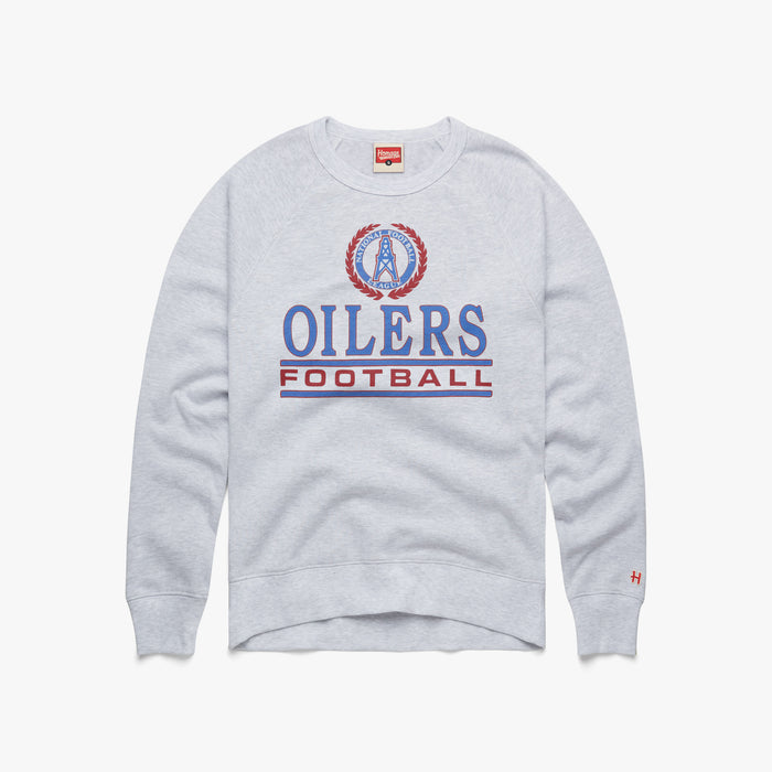 Oilers Football Crest Crewneck