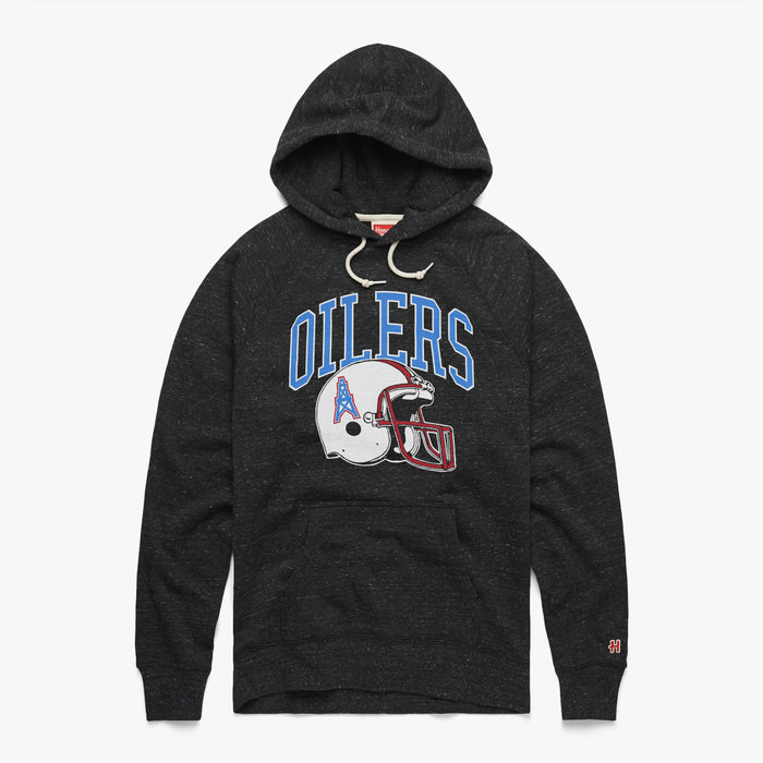 Oilers Football Helmet Retro Hoodie