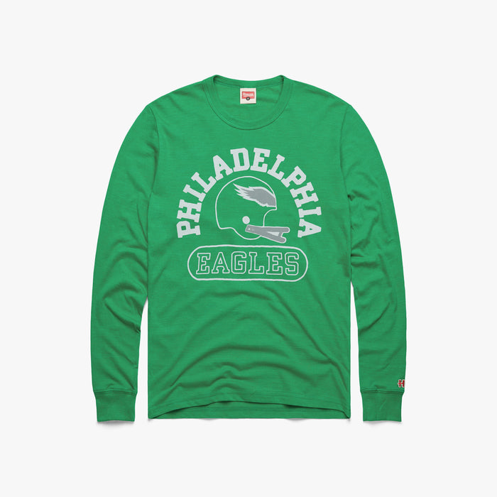 Philadelphia Eagles Throwback Helmet Long Sleeve Tee