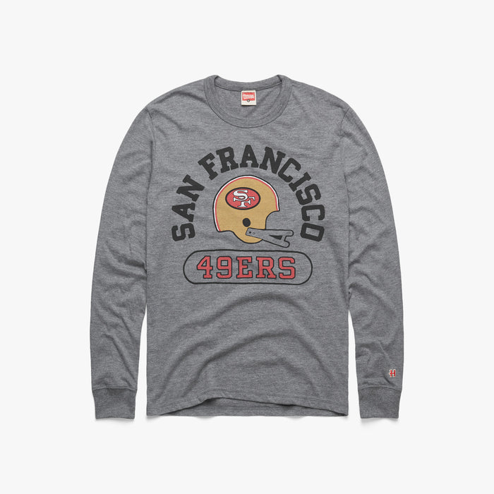 San Francisco 49ers Throwback Helmet Long Sleeve Tee