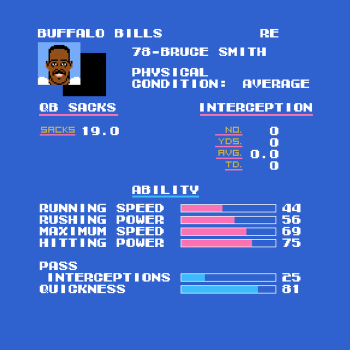 Tecmo Bowl Bills Bruce Smith