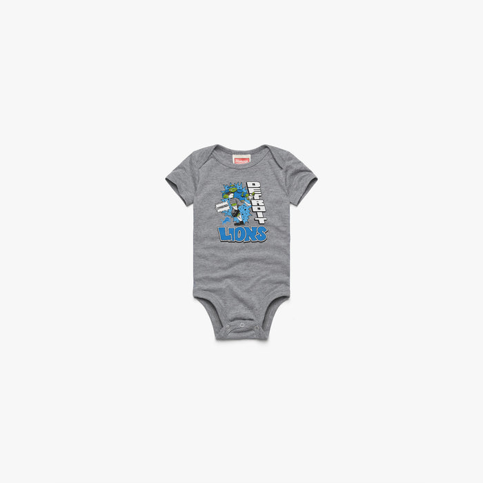 TMNT Leonardo x Detroit Lions Baby One Piece