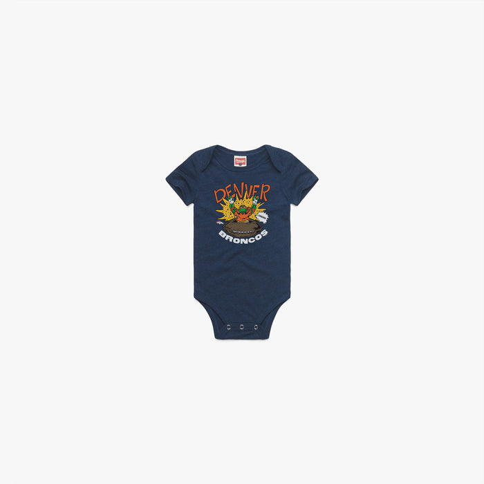 TMNT Michelangelo x Denver Broncos Baby One Piece