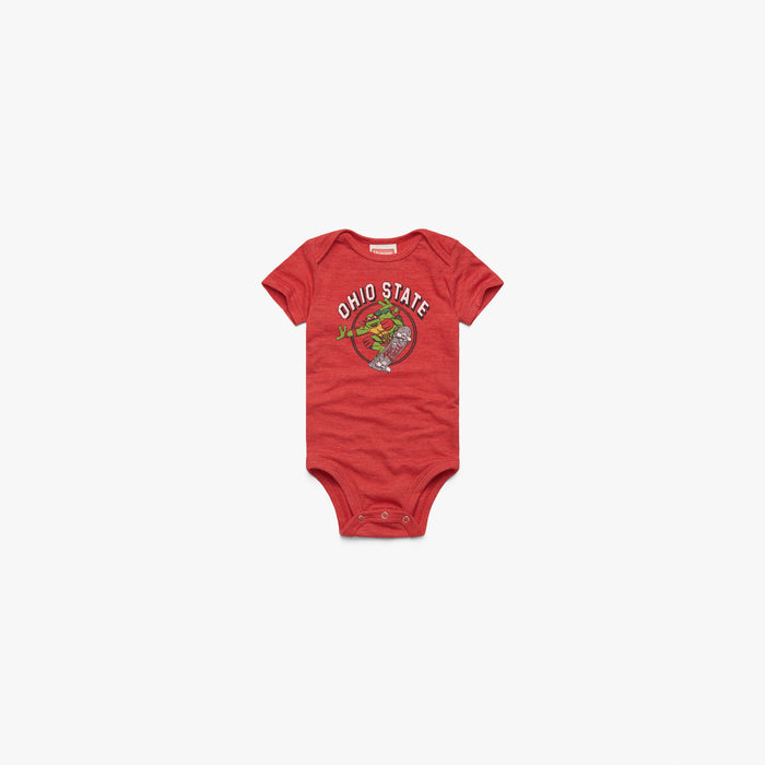 TMNT Raphael x Ohio State Kick Shell Baby One Piece