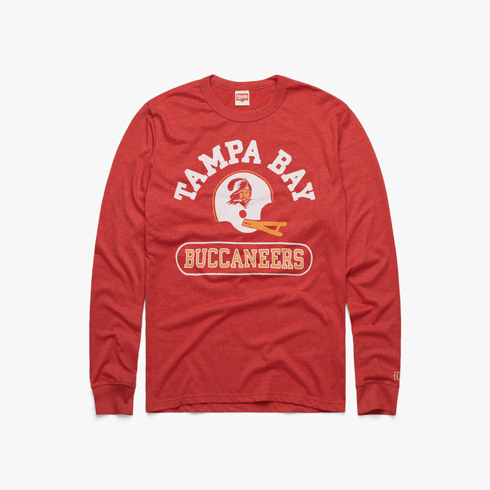 Tampa Bay Buccaneers Throwback Helmet Long Sleeve Tee