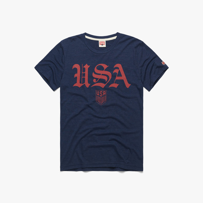 USMNT USA Old English