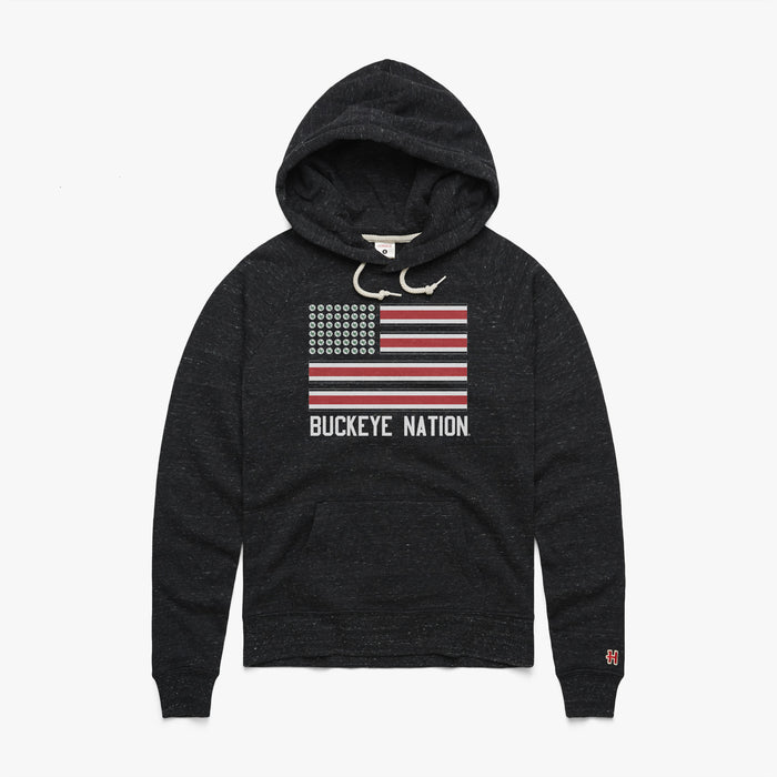 Women's Buckeye Nation Flag Hoodie