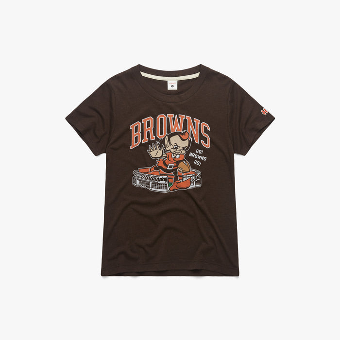 Women's Cleveland Browns Brownie Stiff Arm Stadium