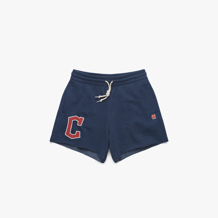 Women's Cleveland Guardians Cap Logo '22 Sweat Shorts