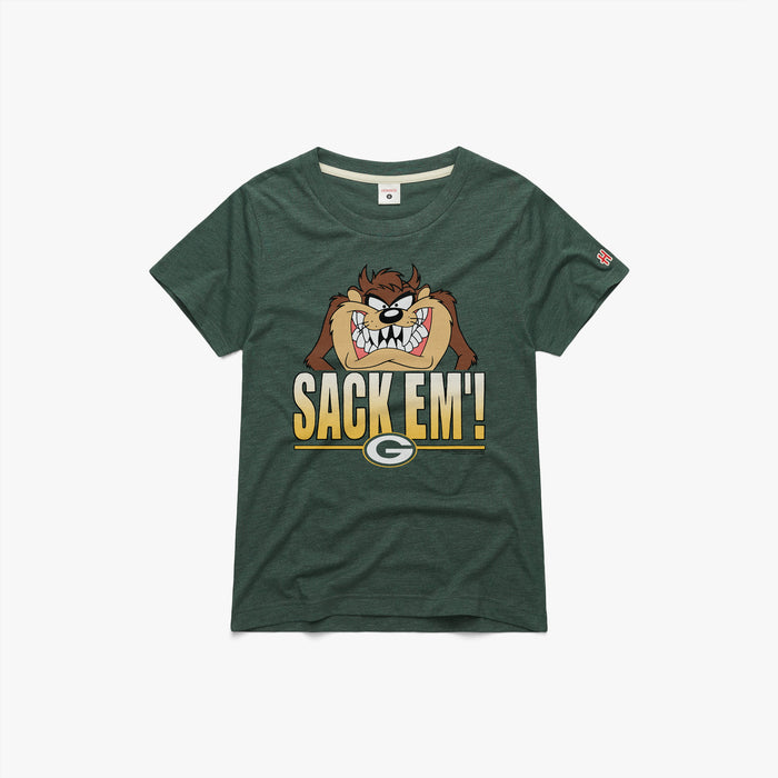 Women's Looney Tunes Taz Sack Em' x Green Bay Packers