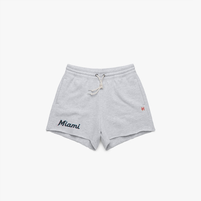 Women's Miami Marlins Jersey Logo '19 Sweat Shorts