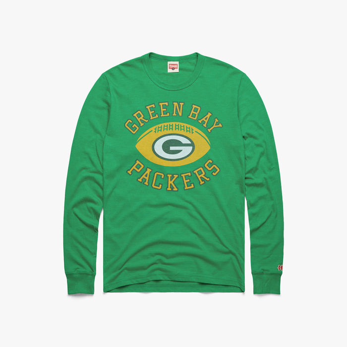 Green Bay Packers Pigskin Long Sleeve Tee