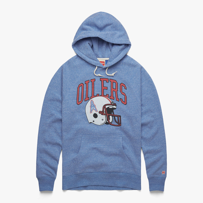 Oilers Football Helmet Retro Hoodie