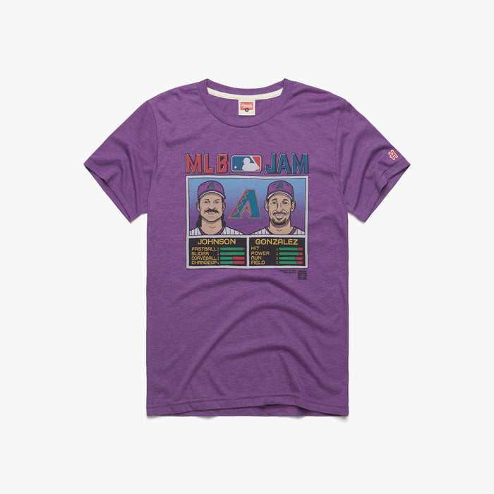 MLB Jam Arizona Diamondbacks Johnson And Gonzalez Purple T-Shirt