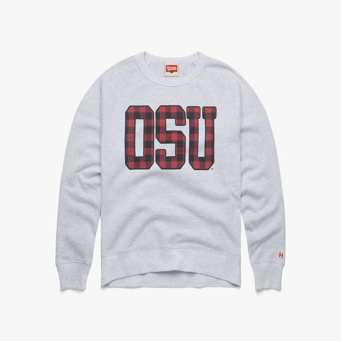 OSU Plaid Crewneck