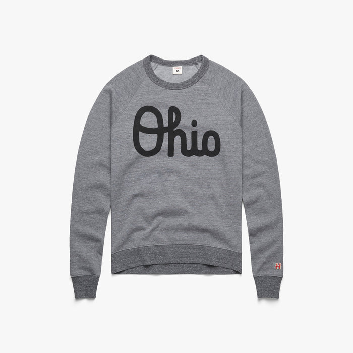 Women's Script Ohio Crewneck