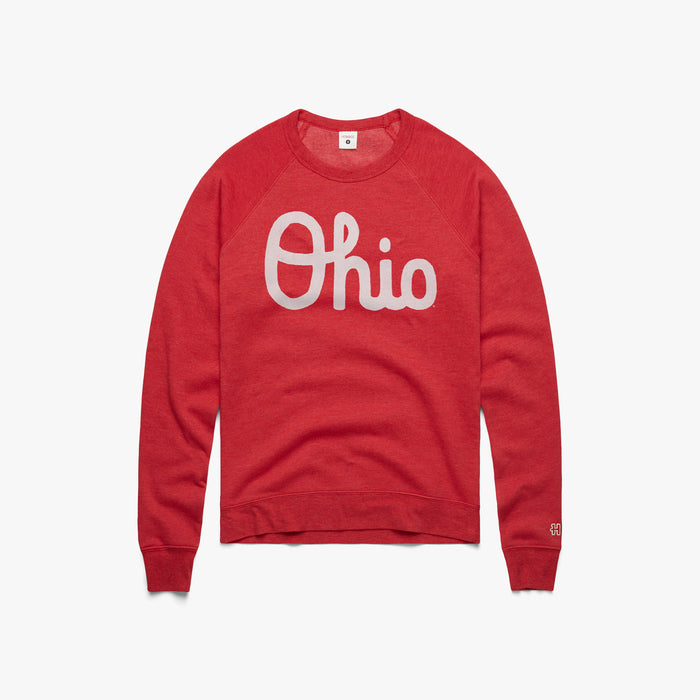 Women's Script Ohio Crewneck