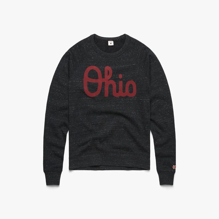 Women's Script Ohio Crewneck