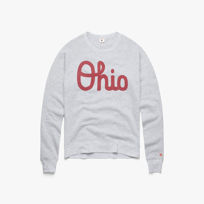 Women's Script Ohio Crewneck