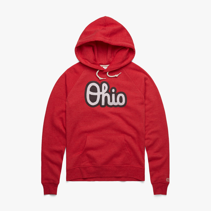 Women's Script Ohio Outline Hoodie